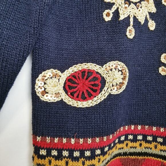 Carole Little Women's Sweater Pullover Embroidered Embellishment Size Med P - Picture 4 of 8